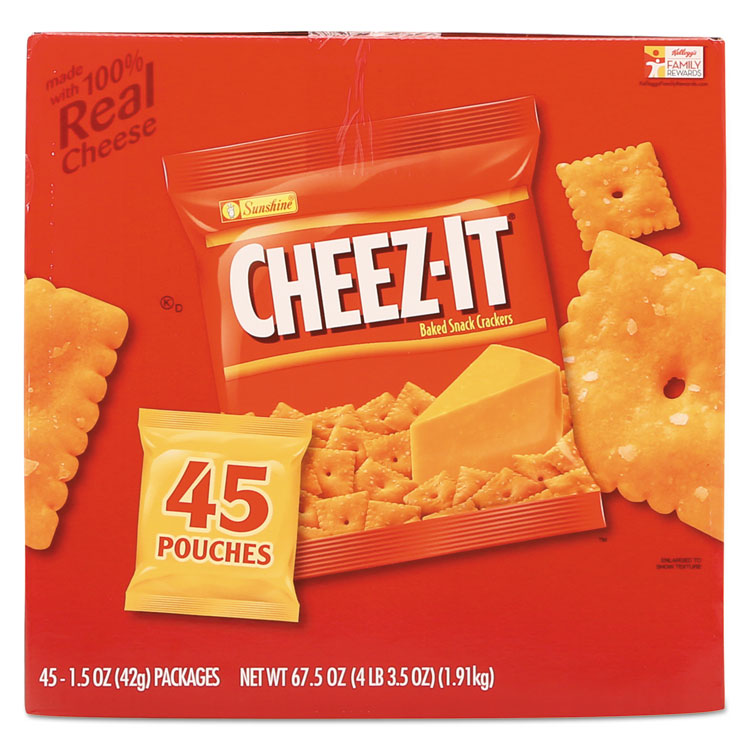 Sunshine® Cheez-it Crackers, Original, 1.5 oz Pack, 45 Packs/Carton (KEB827553) Case of 45