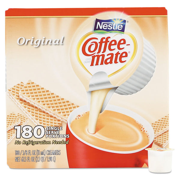 Coffee mate® Liquid Coffee Creamer, Original, 0.38 oz Mini Cups, 180/Carton (NES753032)