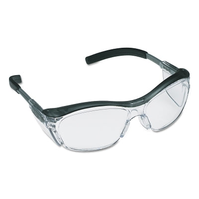 AO Safety Nuvo Safety Glasses, Clear Anti-Fog Lens, Gray Frame (247-11411-00000-20) 1 Box