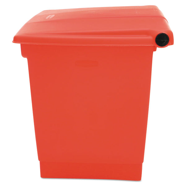 Rubbermaid® Commercial Indoor Utility Step-On Waste Container, 8 gal, Plastic, Red (RCP6143RED) Each