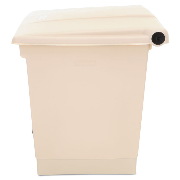 Rubbermaid® Commercial Indoor Utility Step-On Waste Container, 8 gal, Plastic, Beige (RCP6143BEI)