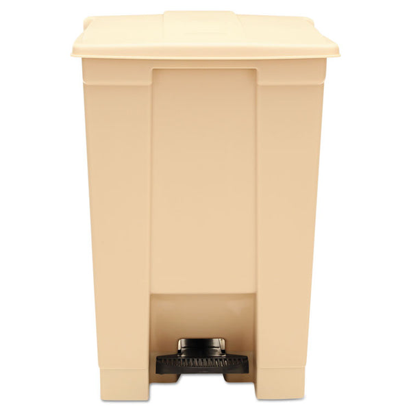 Rubbermaid® Commercial Indoor Utility Step-On Waste Container, 12 gal, Plastic, Beige (RCP6144BEI)