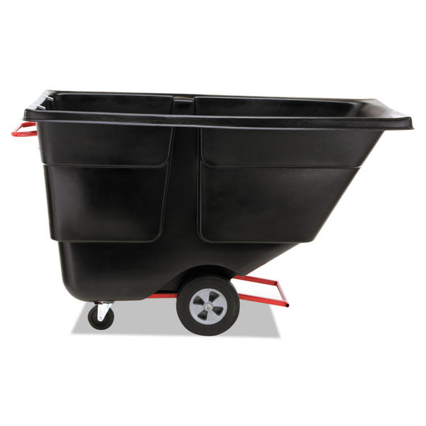 Rubbermaid® Commercial Rotomolded Tilt Truck, 202 gal, 850 lb Capacity, Plastic, Black (RCP1314BLA)