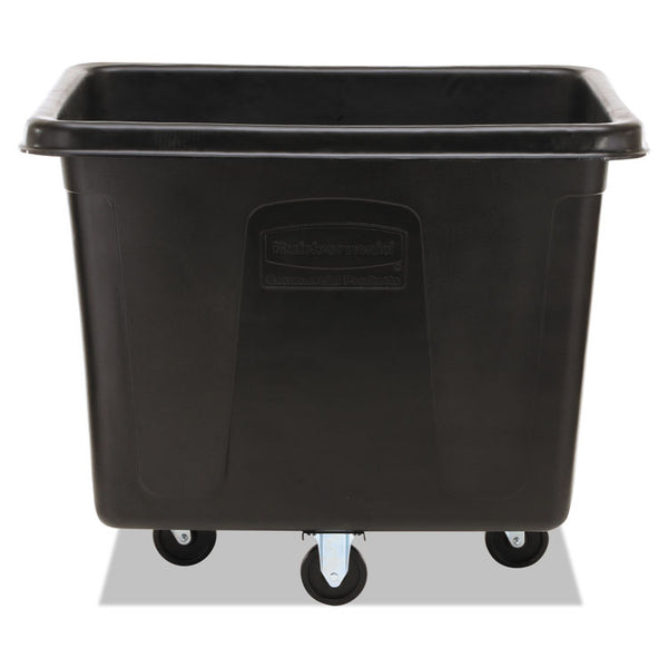 Rubbermaid® Commercial Cube Truck, 119.7 gal, 500 lb Capacity, Plastic/Metal, Black (RCPFG461600BLA)