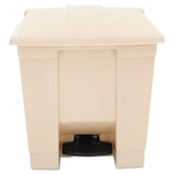 Rubbermaid® Commercial Indoor Utility Step-On Waste Container, 8 gal, Plastic, Beige (RCP6143BEI) Each