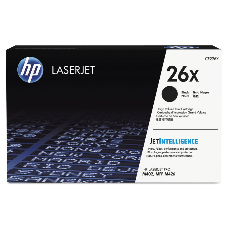 HP HP 26X, (CF226X) High-Yield Black Original LaserJet Toner Cartridge (HEWCF226X)