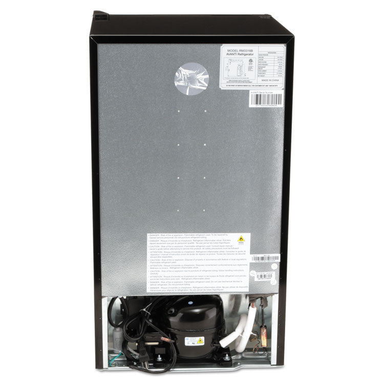 Avanti 3.3 Cu.Ft Refrigerator with Chiller Compartment, Black (AVARM3316B) Each