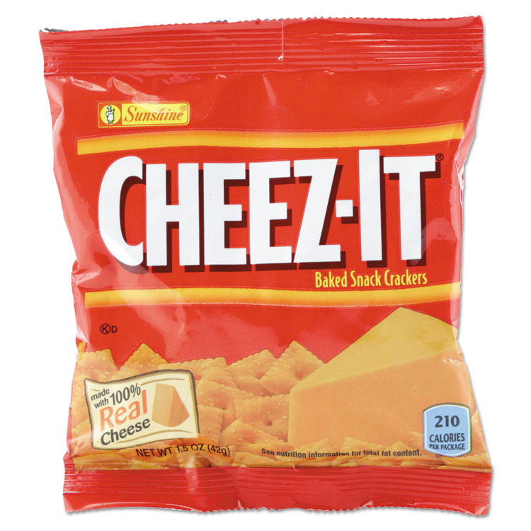 Sunshine® Cheez-it Crackers, Original, 1.5 oz Pack, 45 Packs/Carton (KEB827553) Case of 45