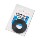 Chartpak® Graphic Chart Tapes, 1" Core, 0.06" x 54 ft, Matte Black (CHABG6201M)
