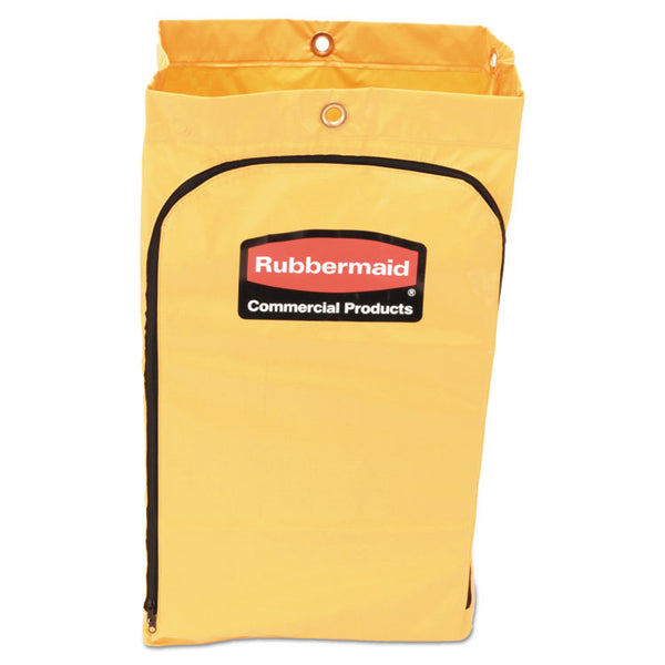 Rubbermaid® Commercial Zippered Vinyl Cleaning Cart Bag, 24 gal, , 17.25" x 30.5", Yellow (RCP1966719) Each