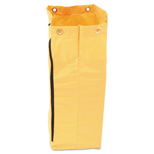 Rubbermaid® Commercial Zippered Vinyl Cleaning Cart Bag, 24 gal, , 17.25" x 30.5", Yellow (RCP1966719) Each