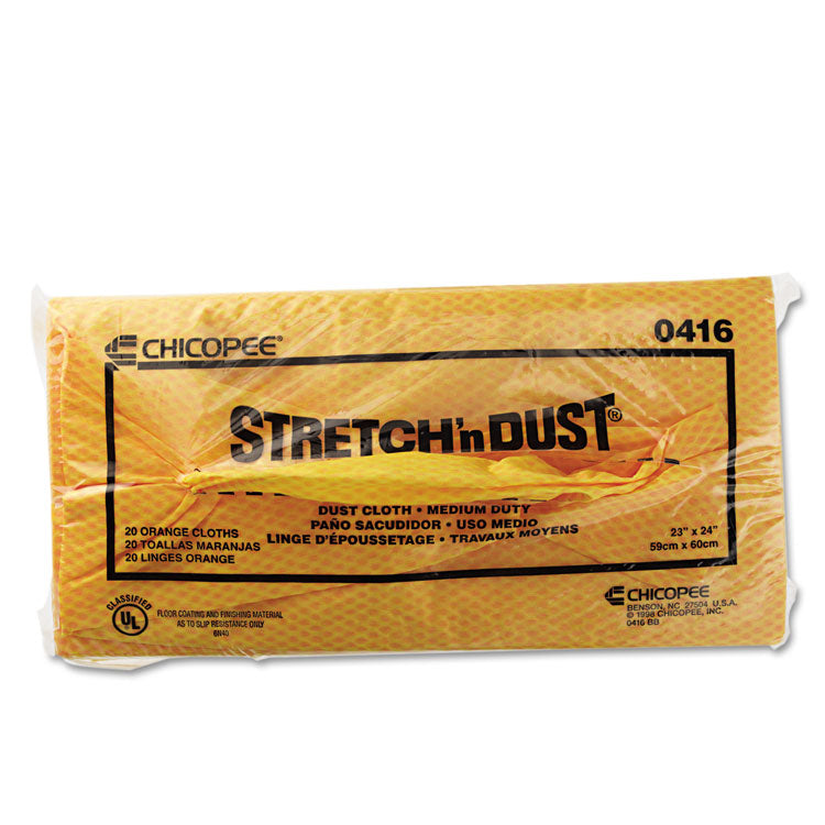 Chix® Stretch 'n Dust Cloths, 23.25 x 24, Orange/Yellow, 20/Bag, 5 Bags/Carton (CHI0416) 5 Boxes of 20