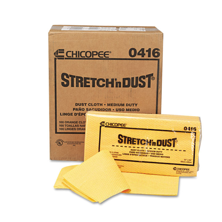 Chix® Stretch 'n Dust Cloths, 23.25 x 24, Orange/Yellow, 20/Bag, 5 Bags/Carton (CHI0416) 5 Boxes of 20