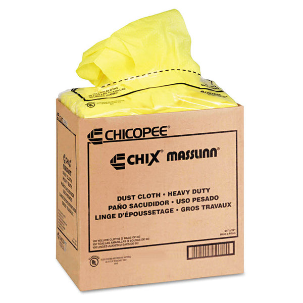 Chix® Masslinn Dust Cloths, 24 x 24, Yellow, 50/Bag, 2 Bags/Carton (CHI0911) 2 Boxes of 50