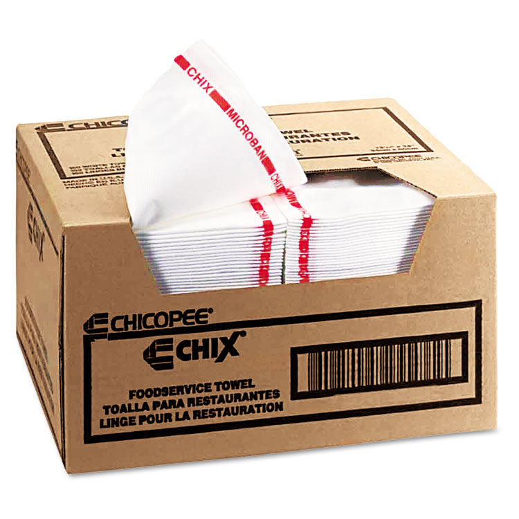 Chix® Reusable Food Service Towels, Fabric, 13 x 24, White, 150/Carton (CHI8250) Box of 150