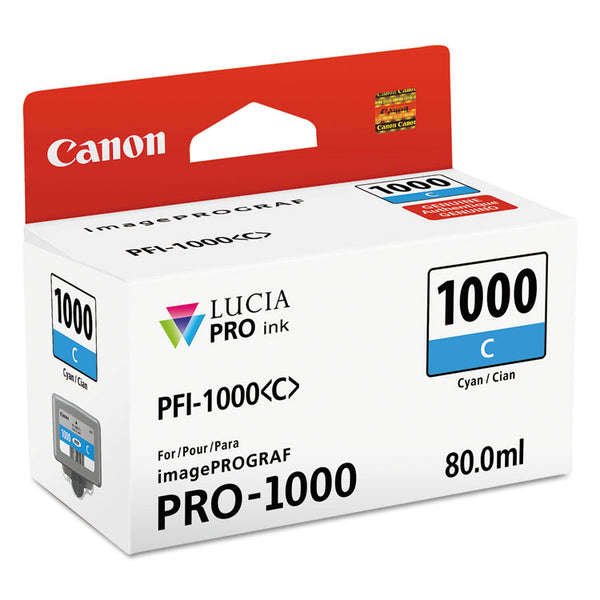 Canon® 0547C002 (PFI-1000) Lucia Pro Ink, Cyan (CNM0547C002)