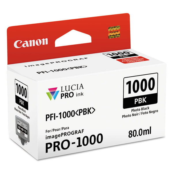 Canon® 0546C002 (PFI-1000) Lucia Pro Ink, Photo Black (CNM0546C002)