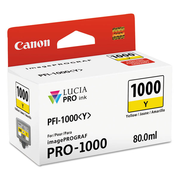 Canon® 0549C002 (PFI-1000) Lucia Pro Ink, Yellow (CNM0549C002)