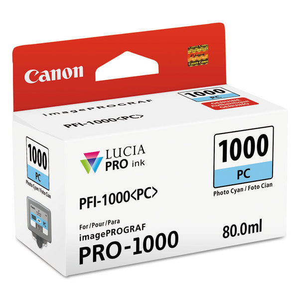 Canon® 0550C002 (PFI-1000) Lucia Pro Ink, Photo Cyan (CNM0550C002)