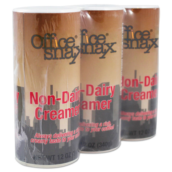 Office Snax® Reclosable Powdered Non-Dairy Creamer, 12 oz Canister, 3/Pack (OFX00020G) Each