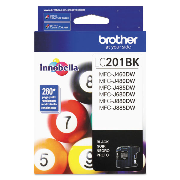 Brother LC201BK Innobella Ink, 260 Page-Yield, Black (BRTLC201BK)