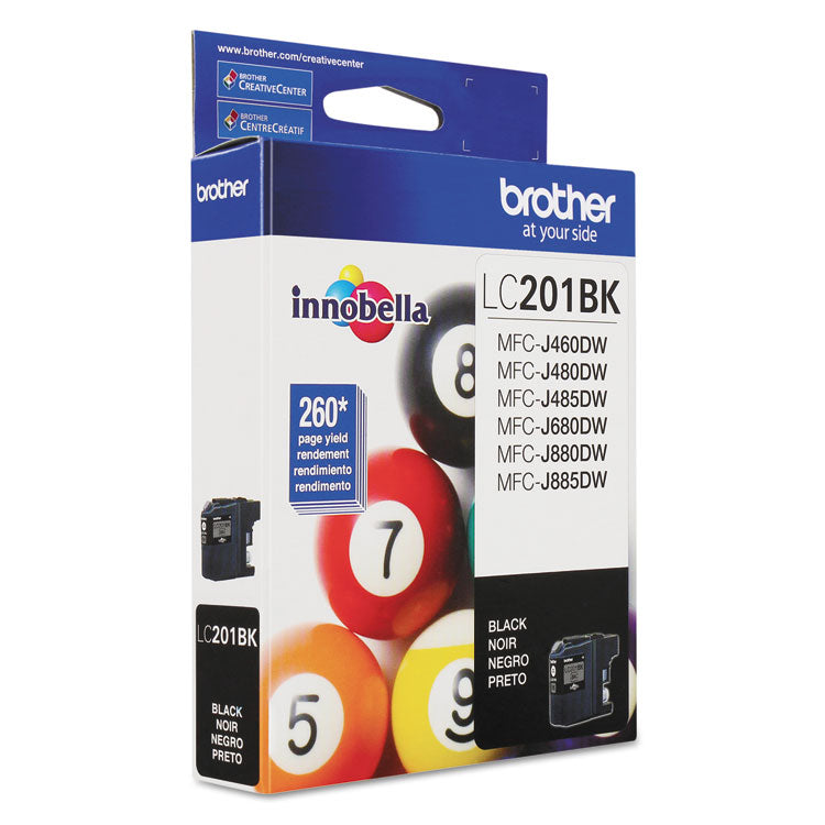 Brother LC201BK Innobella Ink, 260 Page-Yield, Black (BRTLC201BK)