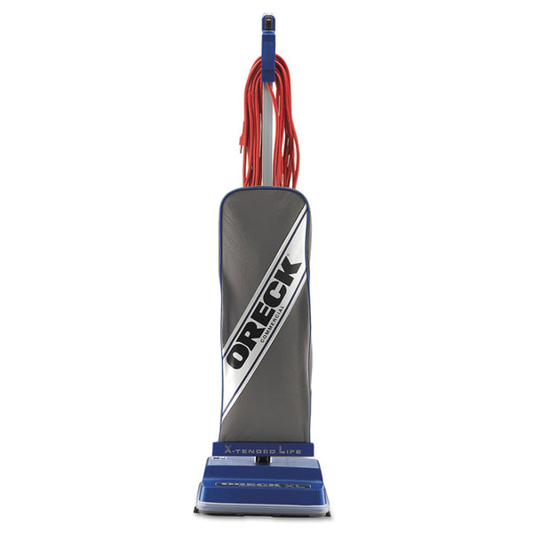 Oreck Commercial XL Upright Vacuum, 12" Cleaning Path, Gray/Blue (ORKXL2100RHS)