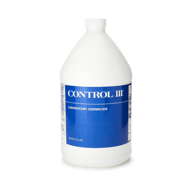Control III® Laboratory Germicide Surface Disinfectant Cleaner Quaternary Based Manual Pour Liquid 1 gal. Bottle Benzaldehyde Scent NonSterile (307418_GL) 1/GL