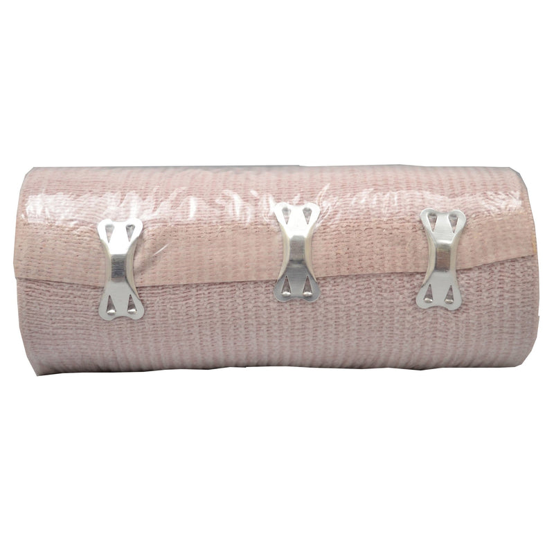 REB® Elastic Bandage 6 Inch X 10 Yard Double Length Clip Detached Closure Tan NonSterile Standard Compression (293605_EA) 1/EA