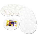 Creativity Street® Round Plastic Paint Trays for Classroom, White, 10/Pack (CKC5924) Pack of 10