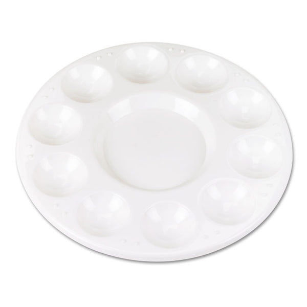 Creativity Street® Round Plastic Paint Trays for Classroom, White, 10/Pack (CKC5924) Pack of 10