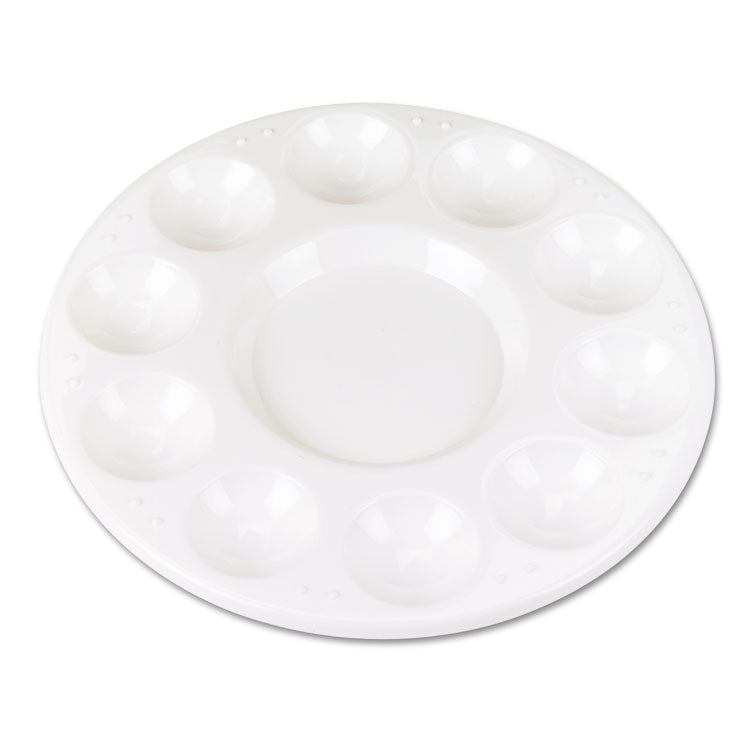 Creativity Street® Round Plastic Paint Trays for Classroom, White, 10/Pack (CKC5924) Pack of 10