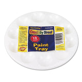 Creativity Street® Round Plastic Paint Trays for Classroom, White, 10/Pack (CKC5924) Pack of 10