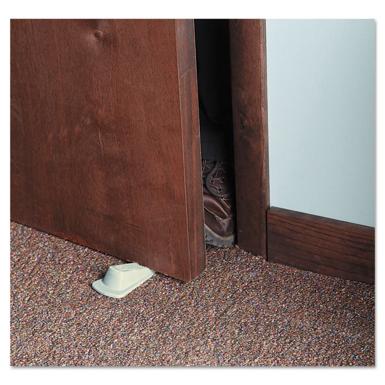 Master Caster® Big Foot Doorstop, No Slip Rubber Wedge, 2.25w x 4.75d x 1.25h, Beige, 2/Pack (MAS00975) Pack of 2