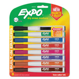 EXPO® Magnetic Dry Erase Marker, Fine Bullet Tip, Assorted Colors, 8/Pack (SAN1944748) Pack of 6