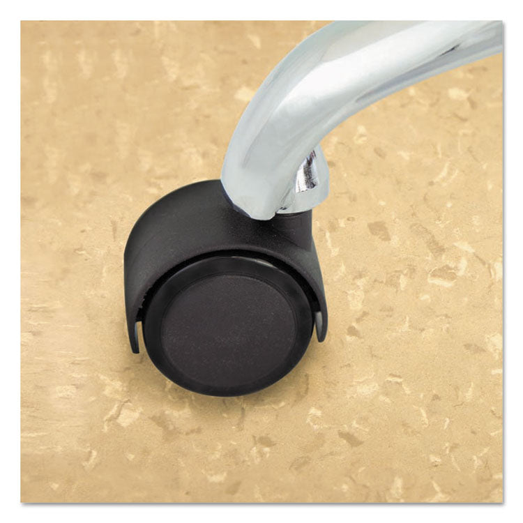 Master Caster® Duet Dual Wheels, Grip Ring Type C Stem, 2" Soft Polyurethane Wheel, Matte Black, 5/Set (MAS64526) Set of 5