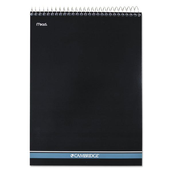 Cambridge® Stiff-Back Wire Bound Notepad, Medium/College Rule, Navy Cover, 70 White 8.5 x 11.5 Sheets (MEA59882)