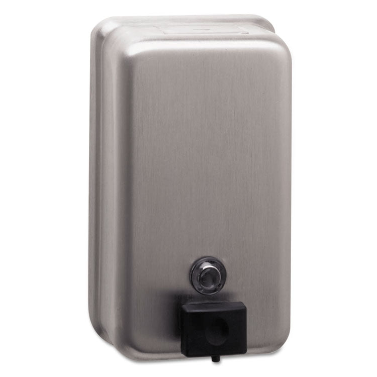 Bobrick ClassicSeries Surface-Mounted Soap Dispenser, 40 oz, 4.75 x 3.5 x 8.13, Stainless Steel (BOB2111) Each