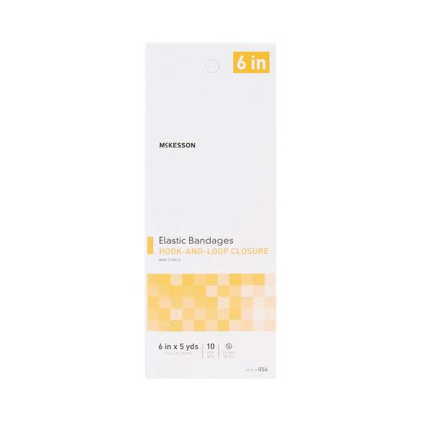 McKesson Elastic Bandage 6 Inch X 5 Yard Single Hook and Loop Closure Tan NonSterile Standard Compression (911816_CS) 50/CS
