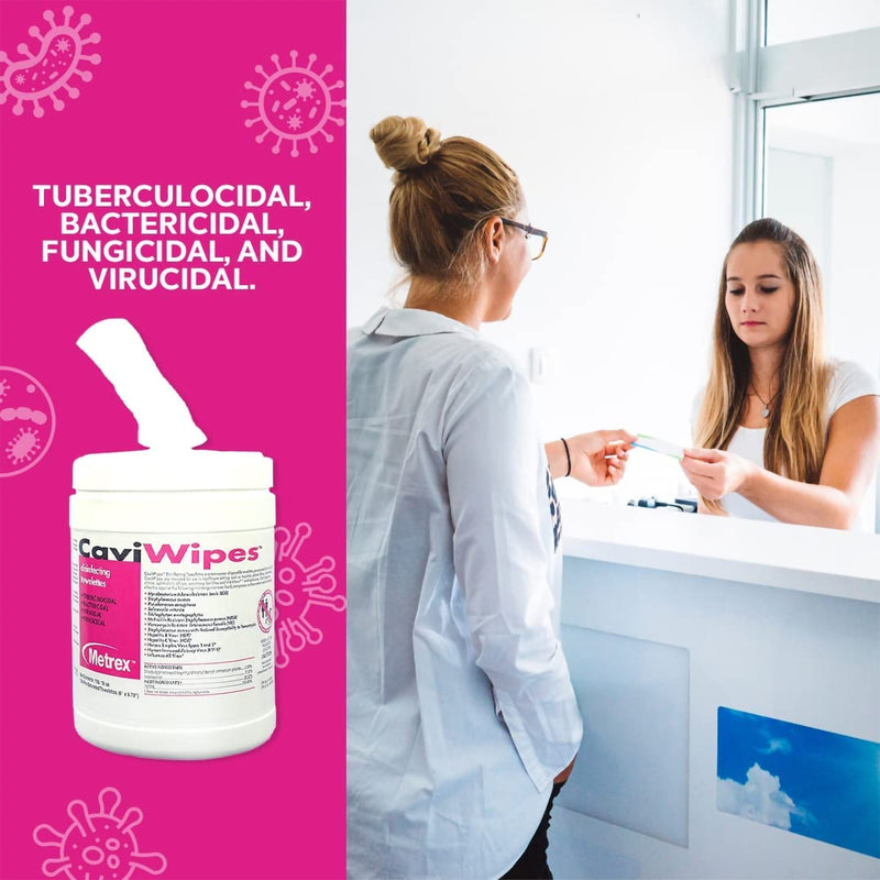 CaviWipes™ Surface Disinfectant Premoistened Alcohol Based Manual Pull Wipe 160 Count Canister Alcohol Scent NonSterile (455706_EA) 1/EA