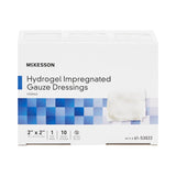 McKesson Hydrogel Wound Dressing Impregnated 2 X 2 Inch Sterile (488935_BX) 10/BX