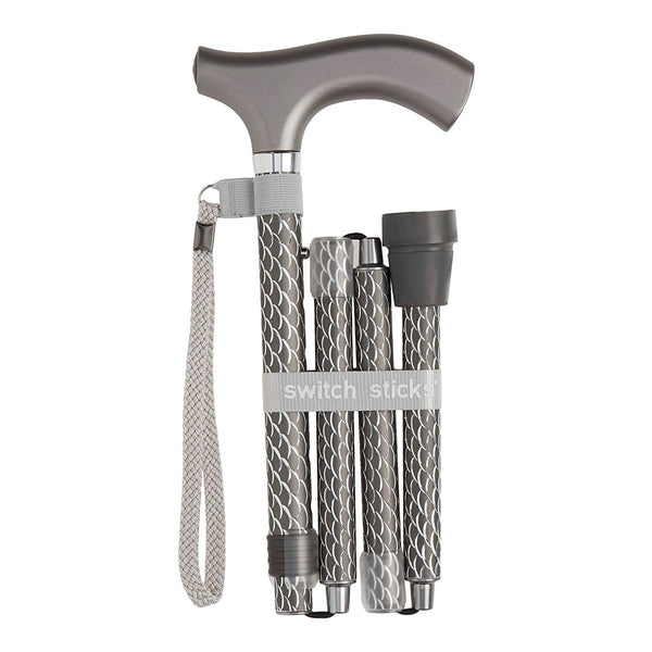 Switch Sticks® Folding Cane Aluminum 32 to 37 Inch Height Graphite (1237854_EA) 1/EA