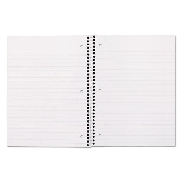 Mead® Spiral Notebook, 3-Hole Punched, 1-Subject, Wide/Legal Rule, Randomly Assorted Cover Color, (70) 10.5 x 7.5 Sheets (MEA05510)
