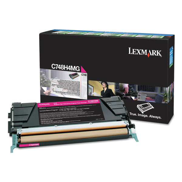 Lexmark™ C748H1MG Return Program High-Yield Toner, 10,000 Page-Yield, Magenta, TAA Compliant (LEXC748H4MG)