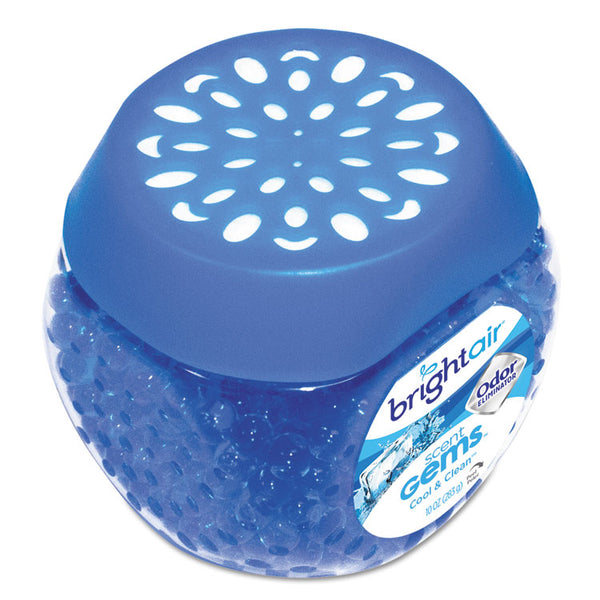 BRIGHT Air® Scent Gems Odor Eliminator, Cool and Clean, Blue, 10 oz Jar (BRI900228) Each