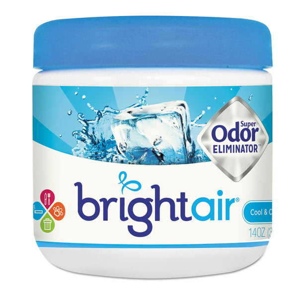 BRIGHT Air® Super Odor Eliminator, Cool and Clean, Blue, 14 oz Jar, 6/Carton (BRI900090CT) Case of 6