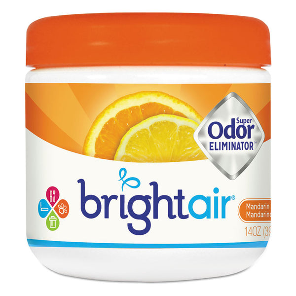 BRIGHT Air® Super Odor Eliminator, Mandarin Orange and Fresh Lemon, 14 oz Jar, 6/Carton (BRI900013CT) Case of 6