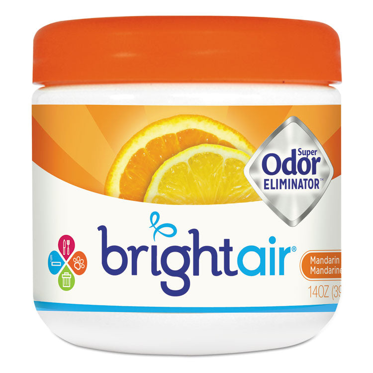 BRIGHT Air® Super Odor Eliminator, Mandarin Orange and Fresh Lemon, 14 oz Jar (BRI900013EA)