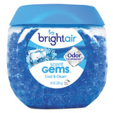 BRIGHT Air® Scent Gems Odor Eliminator, Cool and Clean, Blue, 10 oz Jar, 6/Carton (BRI900228CT) Case of 6