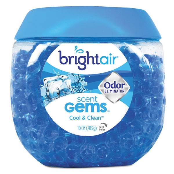 BRIGHT Air® Scent Gems Odor Eliminator, Cool and Clean, Blue, 10 oz Jar (BRI900228) Each